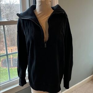 Black Half-Zip Sweater